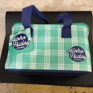 NEW Foodland Hawaii green palaka insulated cooler bag